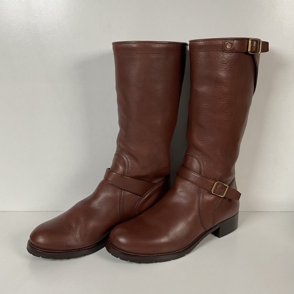 Ralph Lauren Purple Label Riding Boots 8.5 B Chilton Dark Oak Burnished